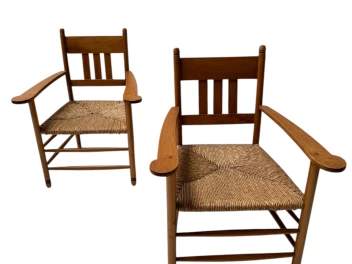Two Art Nouveau Brabant Club Chairs or Easy Chairs by Willem Penaat, 1900s